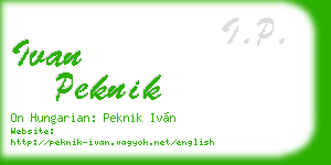 ivan peknik business card